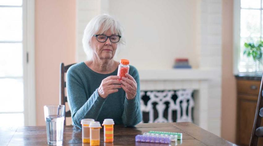 woman with medication