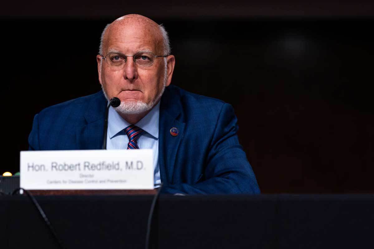 CDC Director Robert R. Redfield testifies before a Senate Appropriations subcommittee reviewing coronavirus response efforts.