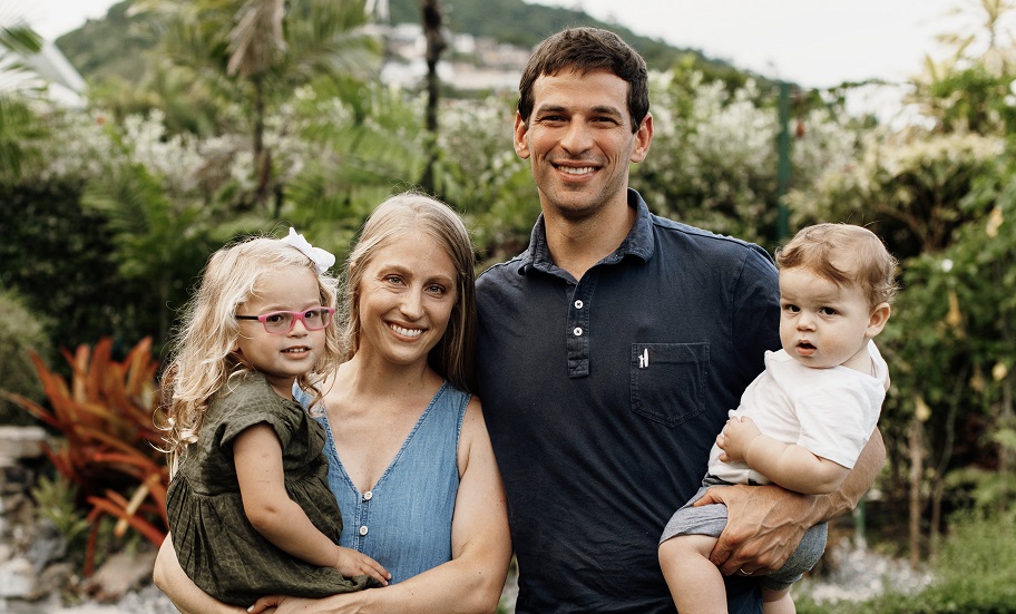 David Fajgenbaum poses with his family