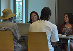 Patients at Eskenazi Health in Indianapolis receive legal assistance at a 2023 pro bono event.