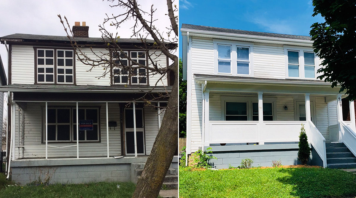 Before and After House Renovation 