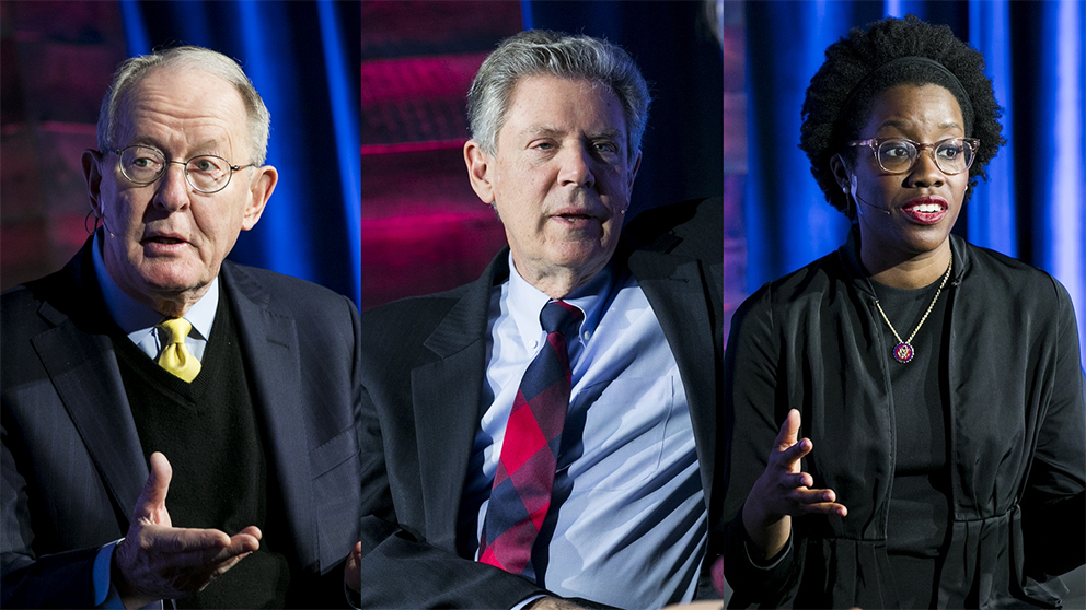 From left to right: Sen. Lamar Alexander (R-TN), Rep. Frank Pallone (D-NJ), and Rep. Lauren Underwood (D-IL).