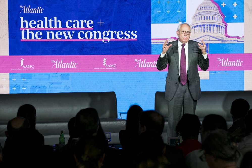 AAMC President and CEO Darrell G. Kirch, MD, delivers remarks on the role of academic medicine in the U.S. health care system. Credit: Kristoffer Tripplaar.