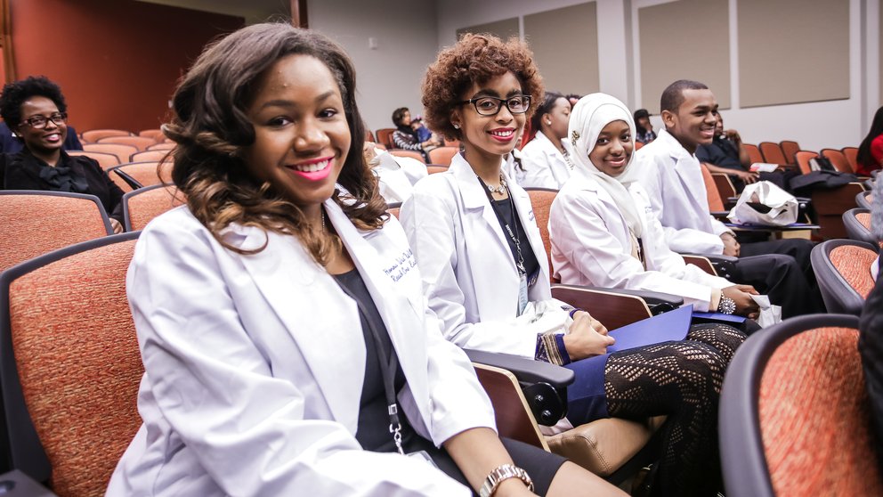 Students in the Morehouse School of Medicine Reach One Each One (ROEO) program.