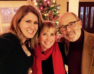 Lauren Javernick, MD, left, stayed with UI alumnus Francis Hill, MD, and his wife Beverly in 2017 while interviewing in Dallas, Texas.