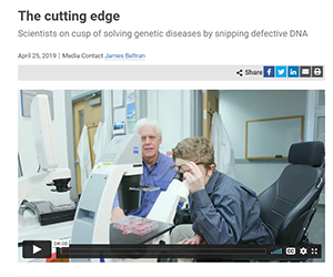 The cutting edge - Scientists on cusp of genetic diseases by snipping defective DNA