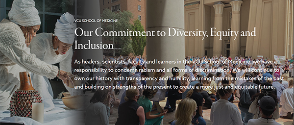 VCU School of Medicine Diversity, Equity and Inclusion Microsite